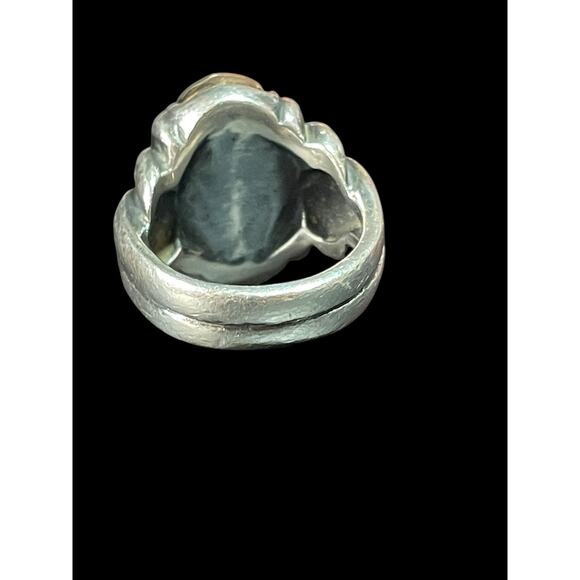 Retired James Avery Dome Ring 925 Sterling And 14k Gold 17.1 Grams Size 7 - Picture 6 of 8